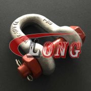 Dee shackle with safety bolt and nut, Bolt Type D shackle G2150