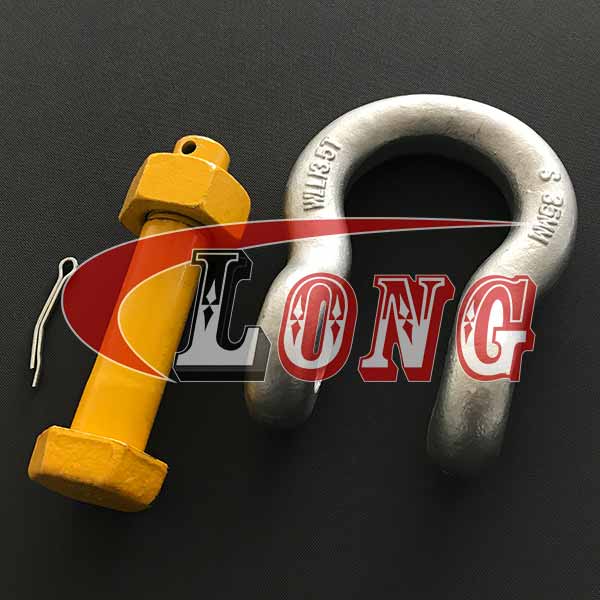 Grade S Bow Shackle Safety Pin, Alloy Steel Safety pin Bow Shackle Grade S China