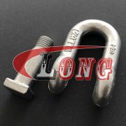 High tensile Square Head Dee Shackle, High tensile Trawling Dee Shackle-Self color China
