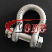 Safety Bolt Anchor Shackles Galvanized China, Bolt Type bow shackles G2130