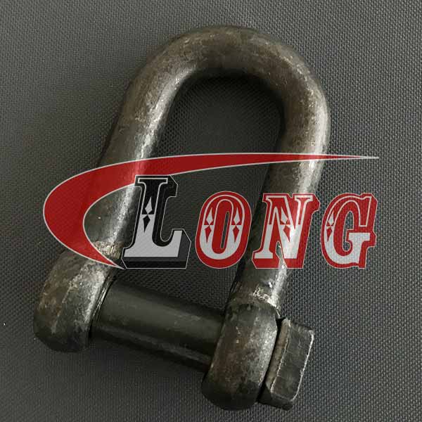 , Square Head Dee Shackle Self-color China, D shackle with Square Head pin