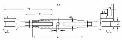 DIN1478 Turnbuckle Jaw&Jaw-China LG Manufacture
