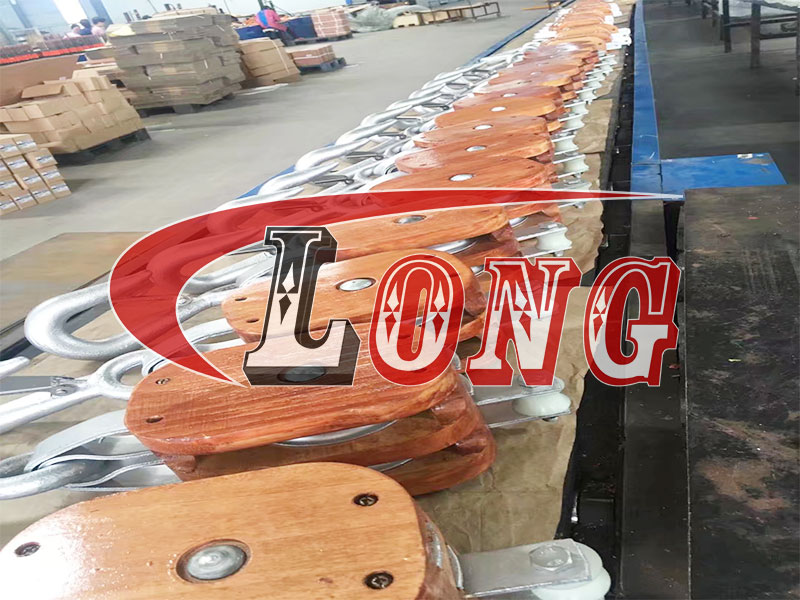 Regular Wood Block With Hook Double Sheave-China LG™