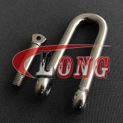 China Stainless Steel Long D Shackle with Screw Pin