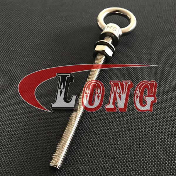 Stainless Steel Long Shank Eye Bolt with Washer and Nut