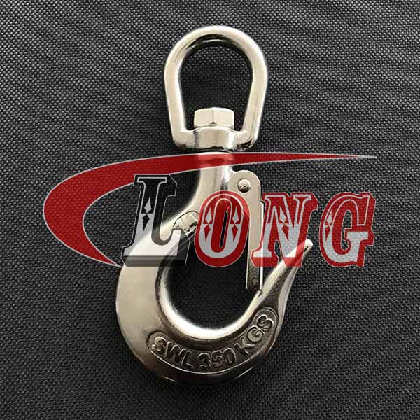 Stainless Steel Swivel Hook with Safety Catch (2)
