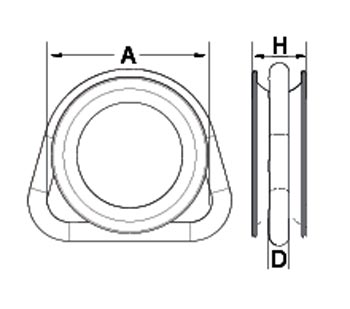 Συρμάτινο σχοινί με δαχτυλίδι δακτυλίου D από ανοξείδωτο χάλυβα
