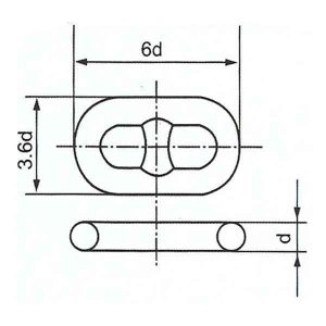 Grade U1 U2 U2 Stud Link Cadeia de âncora comum link-China LG™