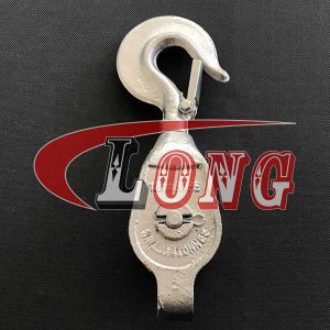 Blocos de ferro maleáveis ​​galvanizados polia dupla com gancho giratório-China LG™