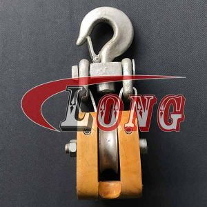 Wooden Shell Snatch Block With Self-Locking Hook-China LG™