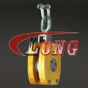 Деревянный однокорабельный шкив JIS со скобой-Китай LG™